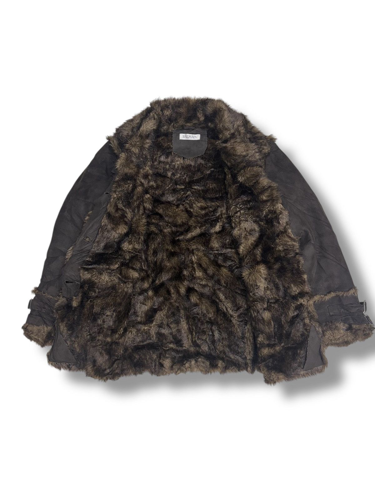 Balmain × Vintage Archival Balmain faux fur shearling jacket Size S / US 4 / IT 40 - 2 Thumbnail
