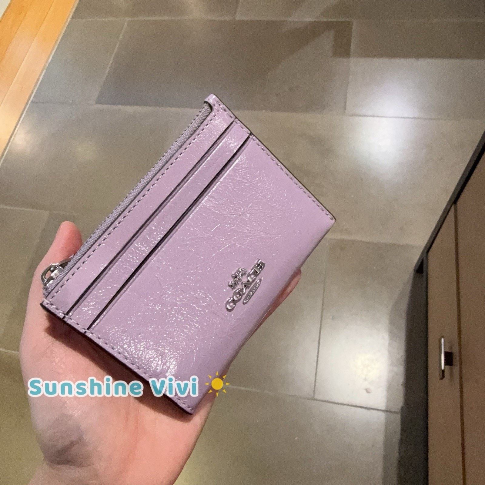 Coach NWT Coach Mini Skinny Id Case leather CEH41 light Amethyst Size ONE SIZE - 2 Thumbnail