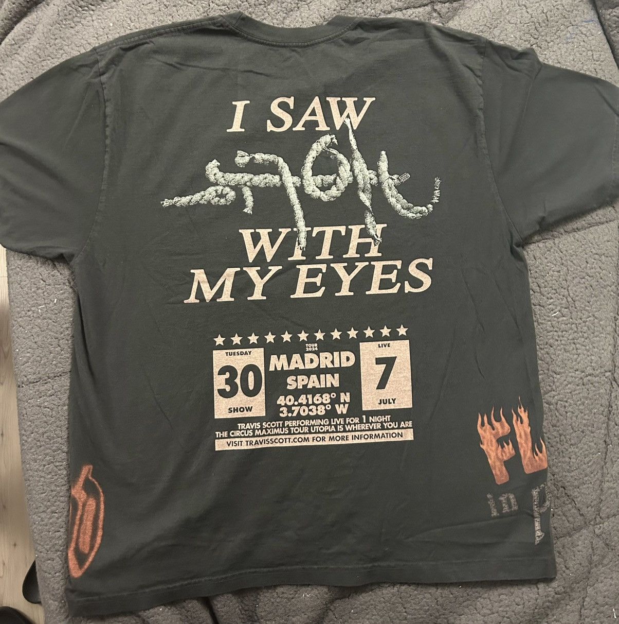 Travis Scott Travis Scott Madrid Spain Tee Size US XL / EU 56 / 4 - 2 Thumbnail