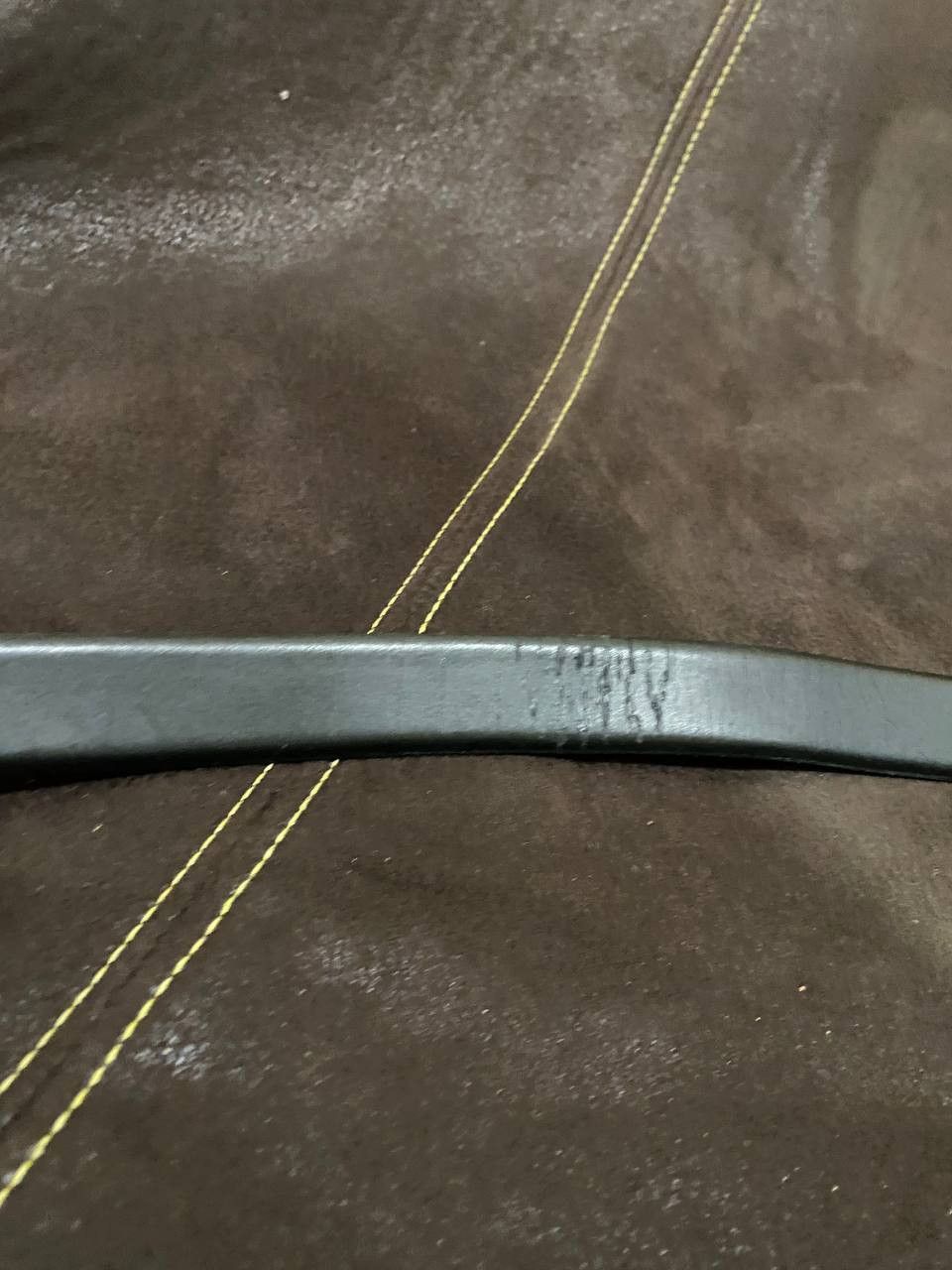 Hugo Boss black leather belt a metal buckle, possibly from Hugo Boss. Size ONE SIZE - 14 Thumbnail