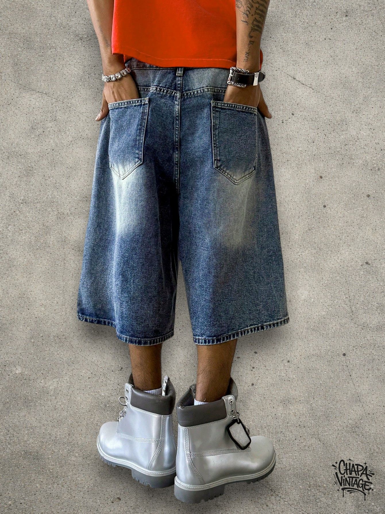 Vintage Washed jeans shorts Size US 32 / EU 48 - 4 Thumbnail