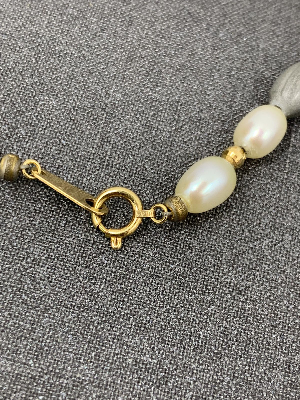 Vintage Vintage authentic 18K Gold Natural Pearls Necklace Size ONE SIZE - 5 Thumbnail