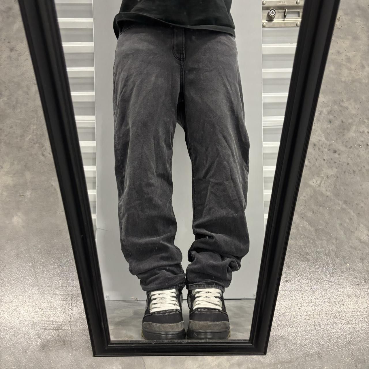 Japanese Brand × Vintage Crazy Vintage Y2K/2000s Grunge Faded Black Denim Jeans! Size US 29 - 1 Thumbnail