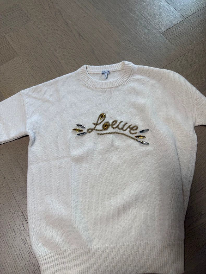 Loewe Loewe White Knit Sweater M Size US M / EU 48-50 / 2 - 1 Thumbnail