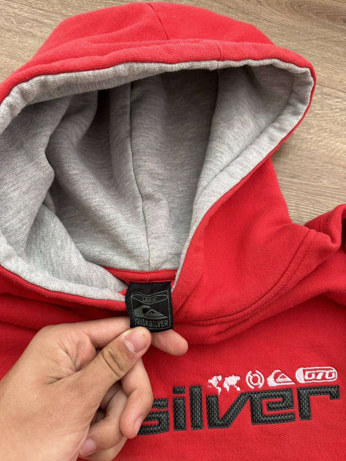 Quiksilver 🔥VINTAGE QUIKSILVER SURF BIG CENTRE LOGO HOODIE🔥 Size US L / EU 52-54 / 3 - 3 Thumbnail