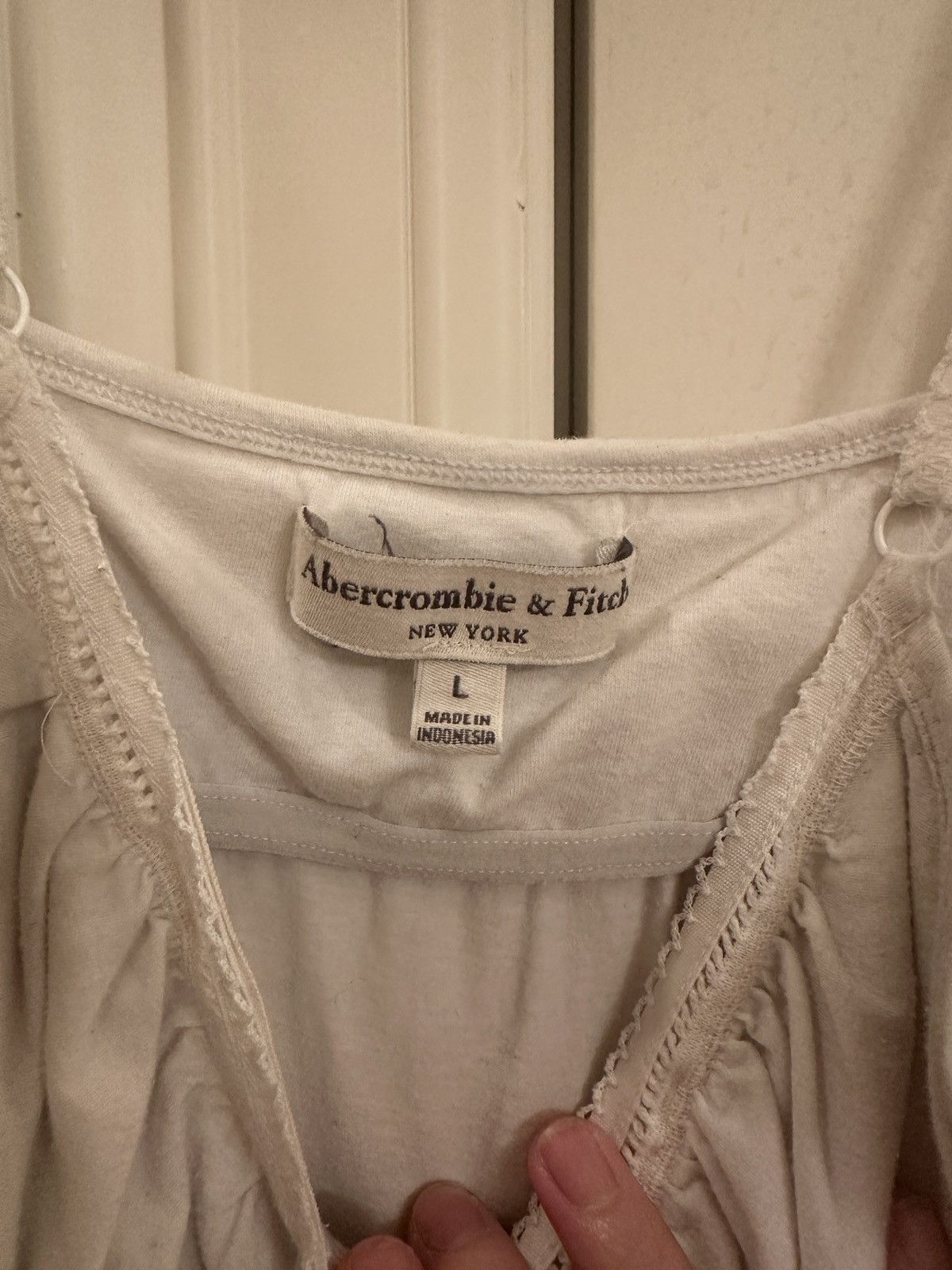 Abercrombie & Fitch Women’s Abercrombie & Fitch White Tank Top, L Size L / US 10 / IT 46 - 3 Thumbnail