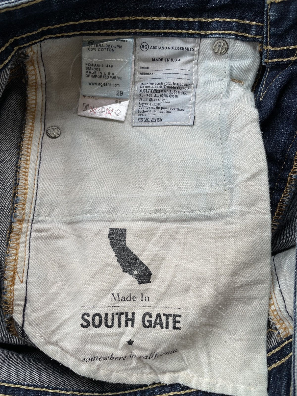 AG Adriano Goldschmied AG Adriano Goldschmied Straight Leg Jeans (P122) Size US 31 - 12 Thumbnail