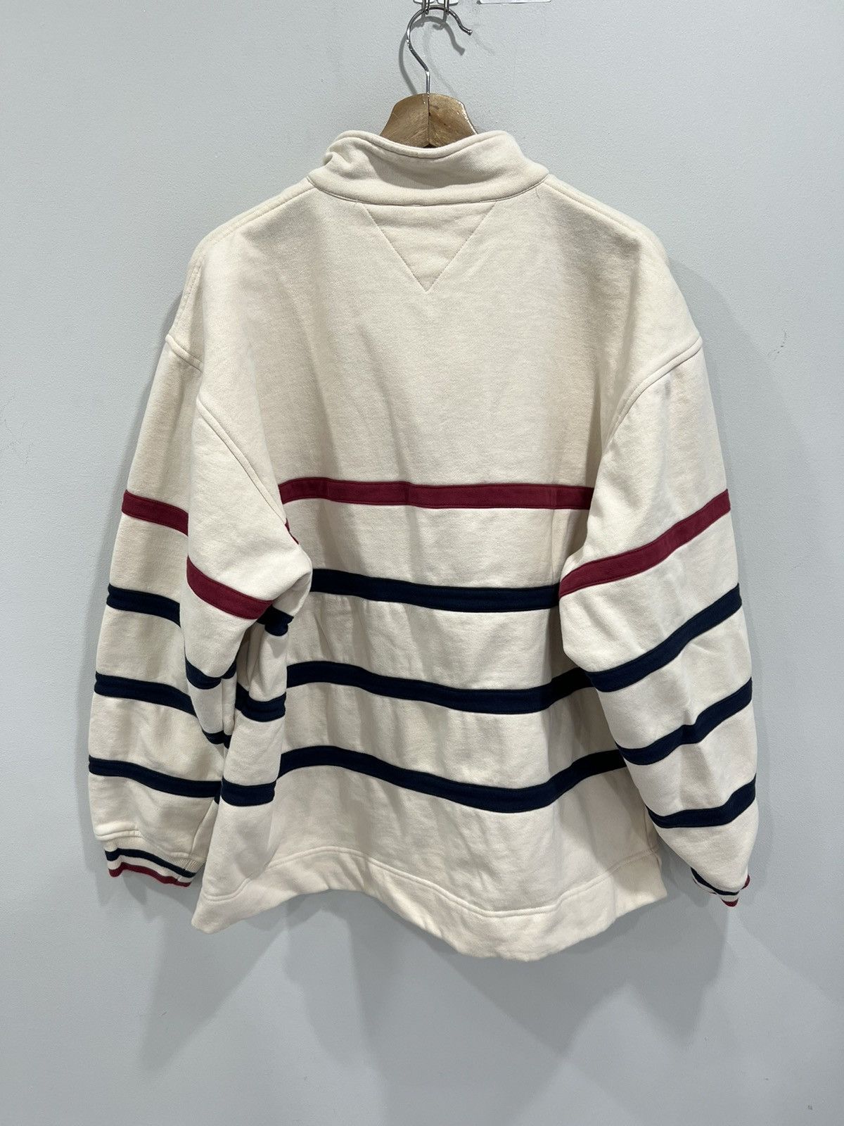 Tommy Hilfiger Vintage Tommy Hilfiger Striped Quarter Zip Sweater Size US L / EU 52-54 / 3 - 2 Thumbnail