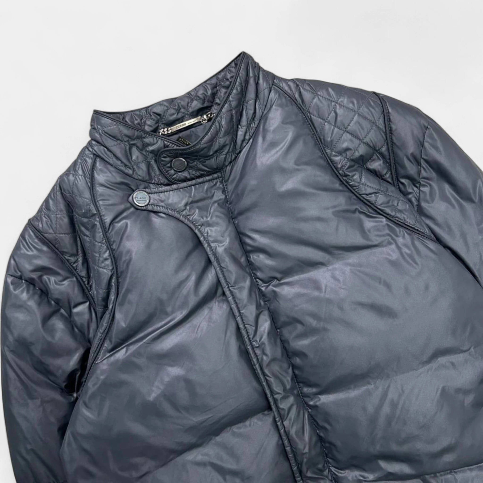 Roberto Cavalli Cavalli Class 2000's Quilted Navy Jacket Size US M / EU 48-50 / 2 - 2 Thumbnail