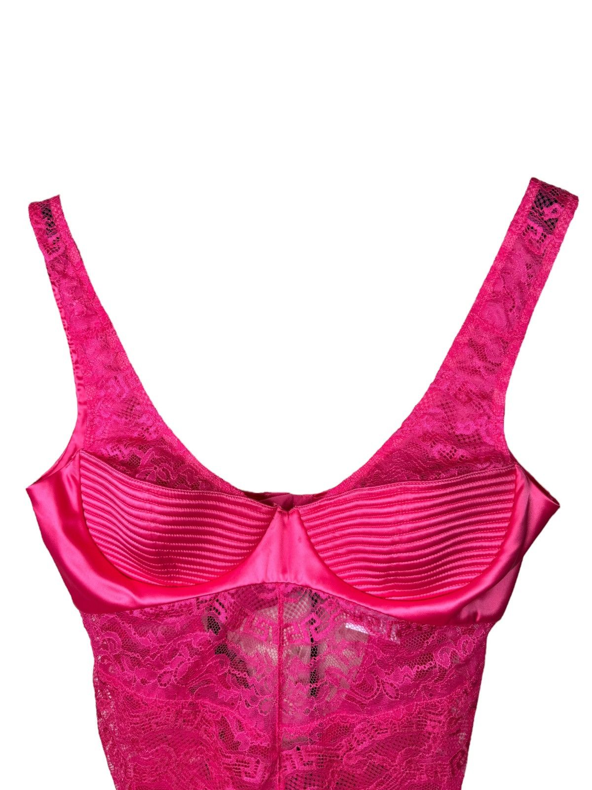 Versace Versace pink lace & satin bodysuit, new with tags Size L / US 10 / IT 46 - 3 Thumbnail