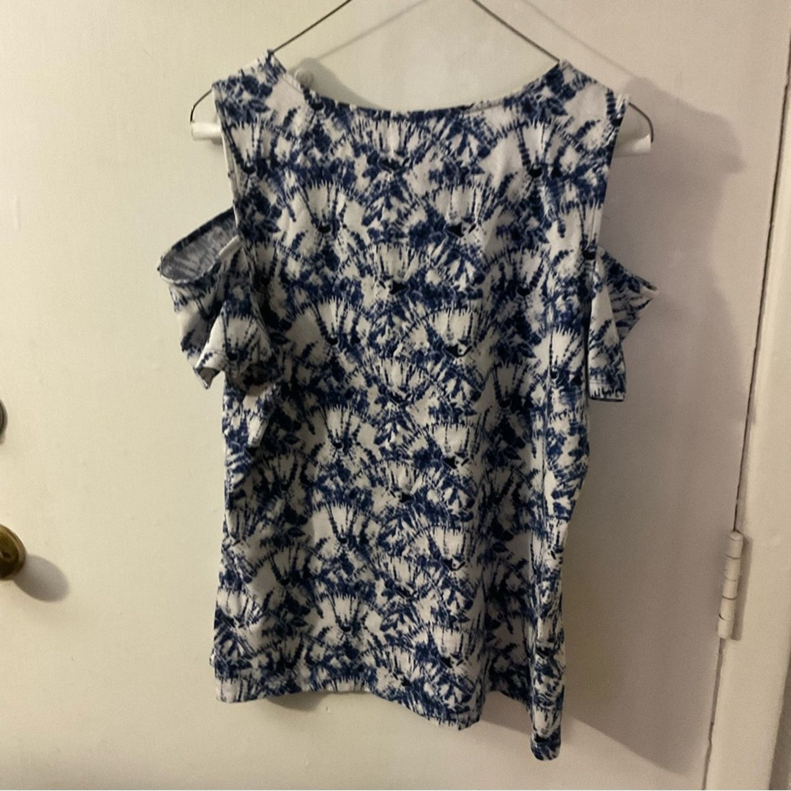 Michael Kors MICHAEL Michael Kors Midnight Blue Floral Short Sleeve L Size L / US 10 / IT 46 - 5 Thumbnail