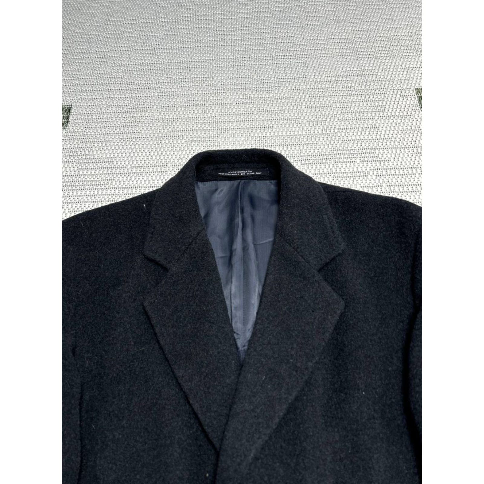 Vintage John Weitz Coat 44 Black Cashmere Notch Lapel Single Vent Casual Winter Mens Size US S / EU 44-46 / 1 - 2 Thumbnail