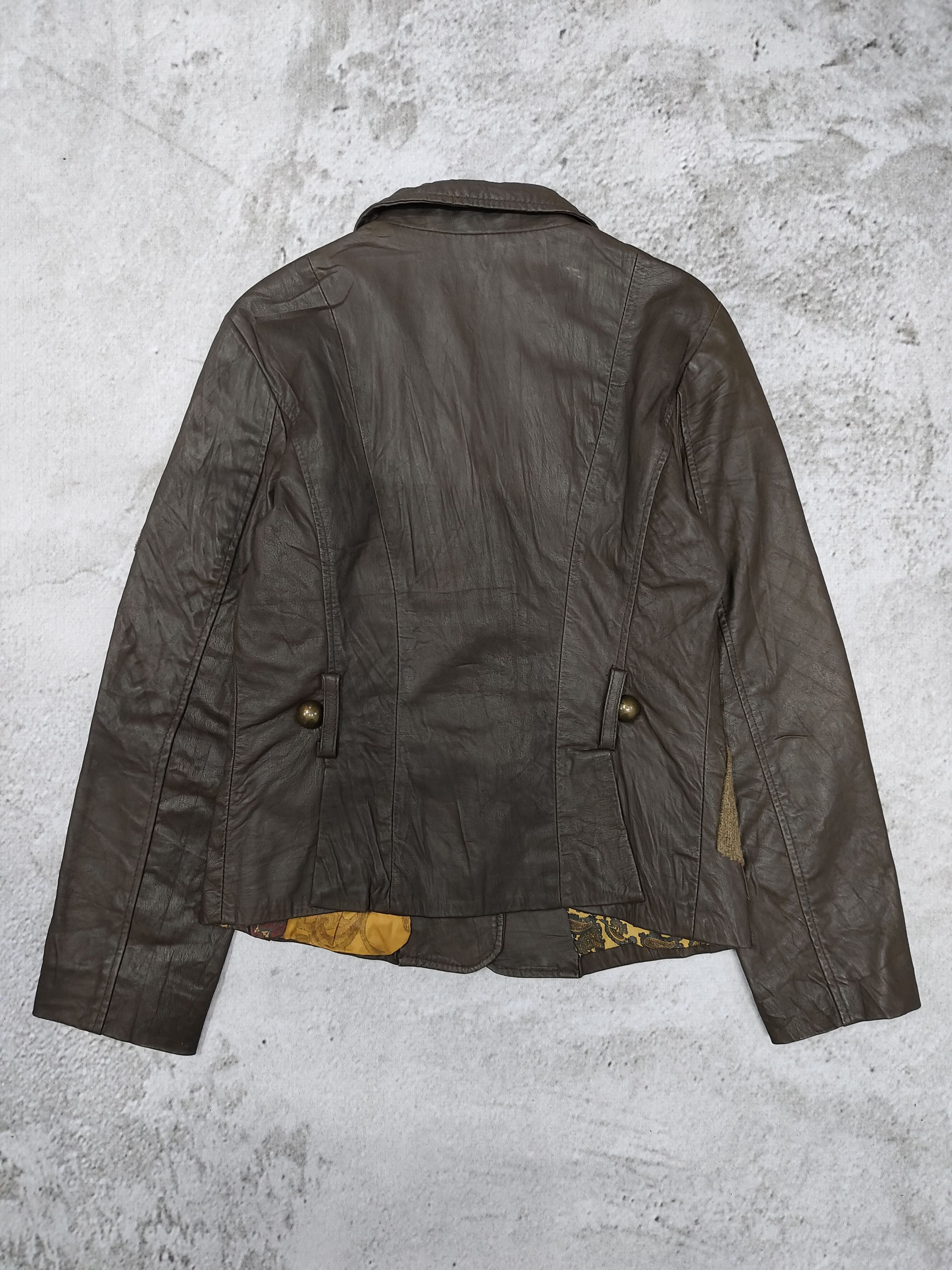 Seditionaries 90s Manila Grace- Coin Patch Wool Vera Pelle Leather Jacket Size M / US 6-8 / IT 42-44 - 9 Thumbnail