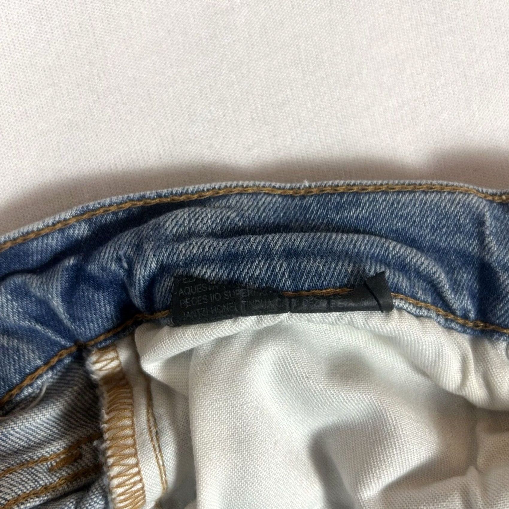 Zara Zara Skinny Jeans Womens 4 Blue Denim Light Wash Mid Rise Cropped Stretch Button Zip" Size 27" / US 4 / IT 40 - 4 Thumbnail