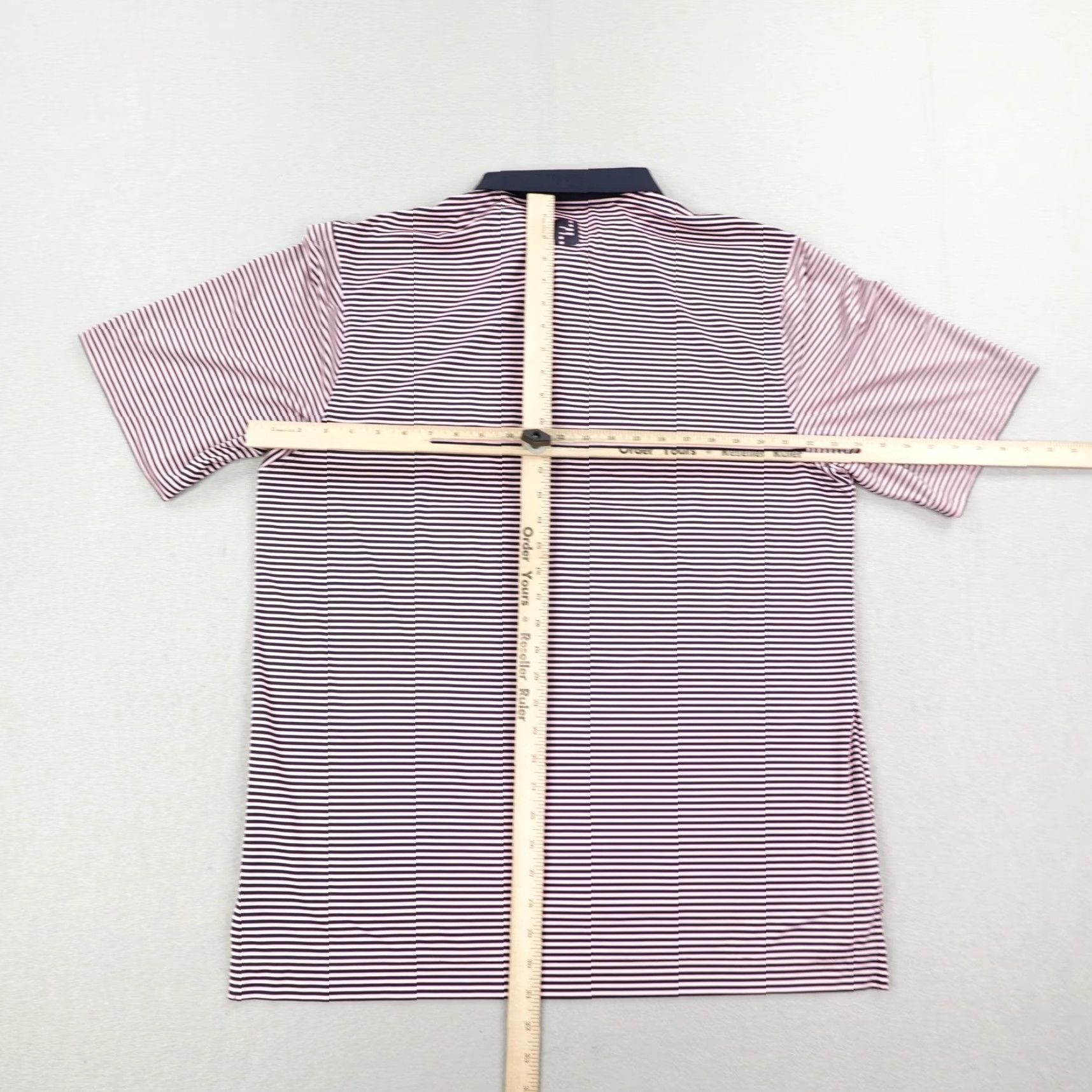 Footjoy FootJoy Polo Shirt Mens Large Blue Pink Striped Golf Performance Stretch Golfer Size US L / EU 52-54 / 3 - 5 Thumbnail