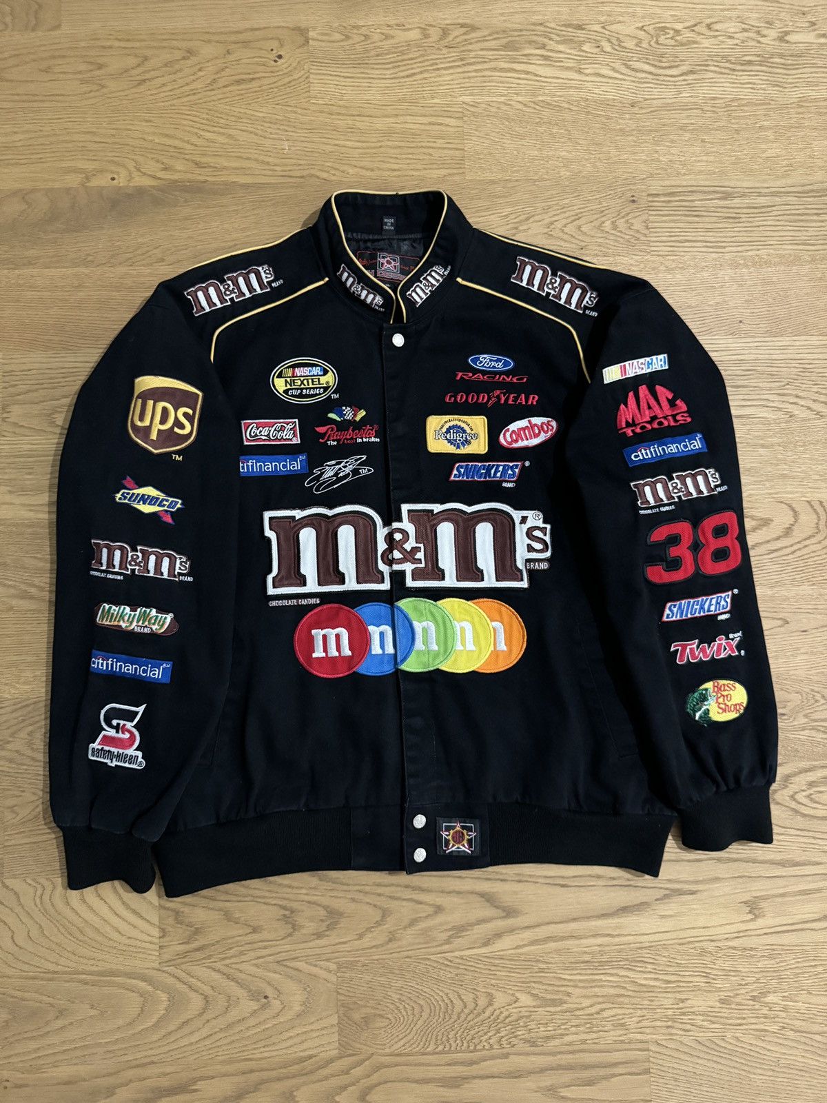 image of Jh Design M&m’S Nascar Racing Jacket (Xl) in Black, Men's