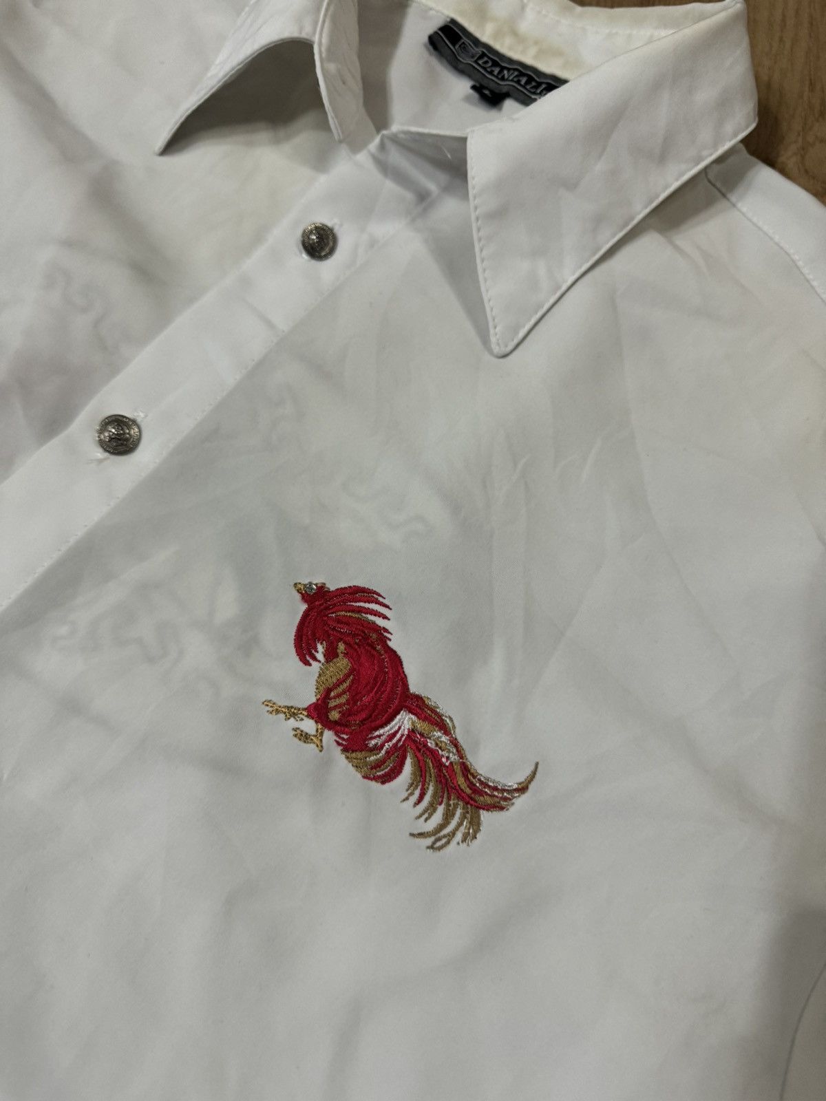 Vintage VINTAGE EMBROIDERY COCK FIGHTING SHIRT Size US L / EU 52-54 / 3 - 3 Thumbnail