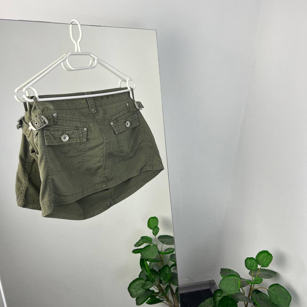 Vintage Vintage Fishbone Mini Skirt Y2k Style Multi Pocket Size 30" / US 8 / IT 44 - 2 Thumbnail