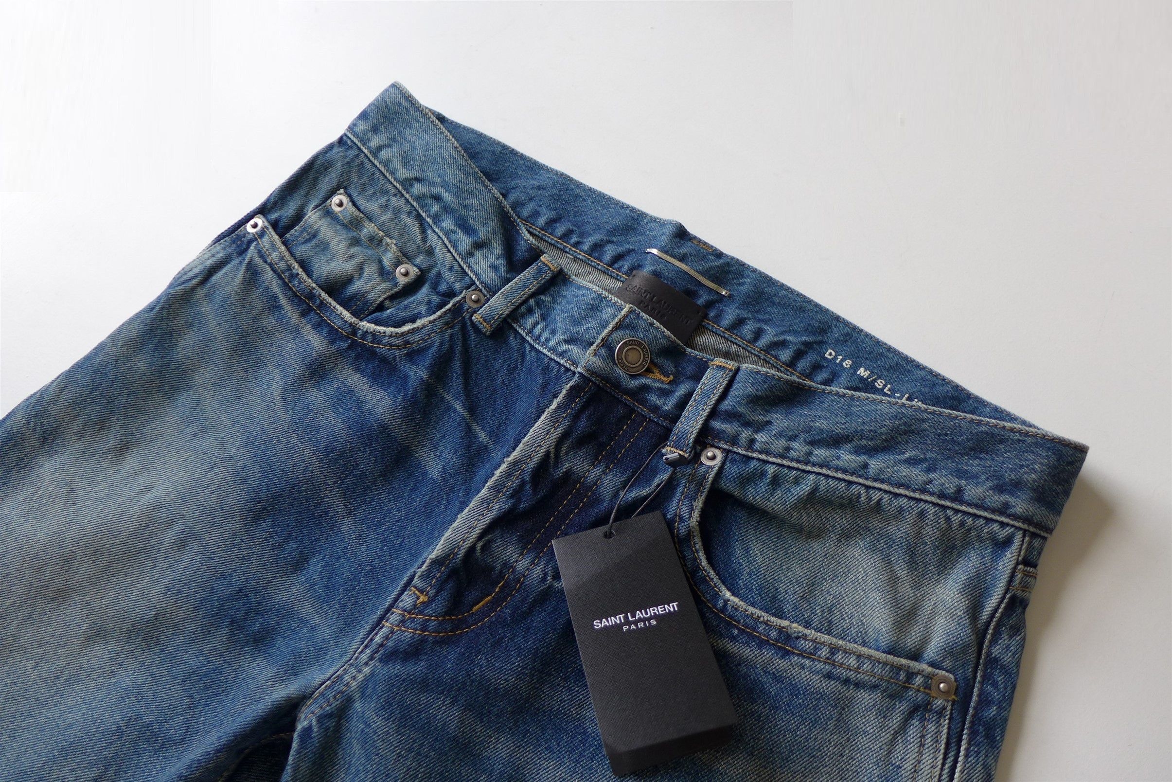 Saint Laurent Paris Saint Laurent Paris D18 Jeans - Hydrangea Blue Denim Size US 30 / EU 46 - 6 Thumbnail