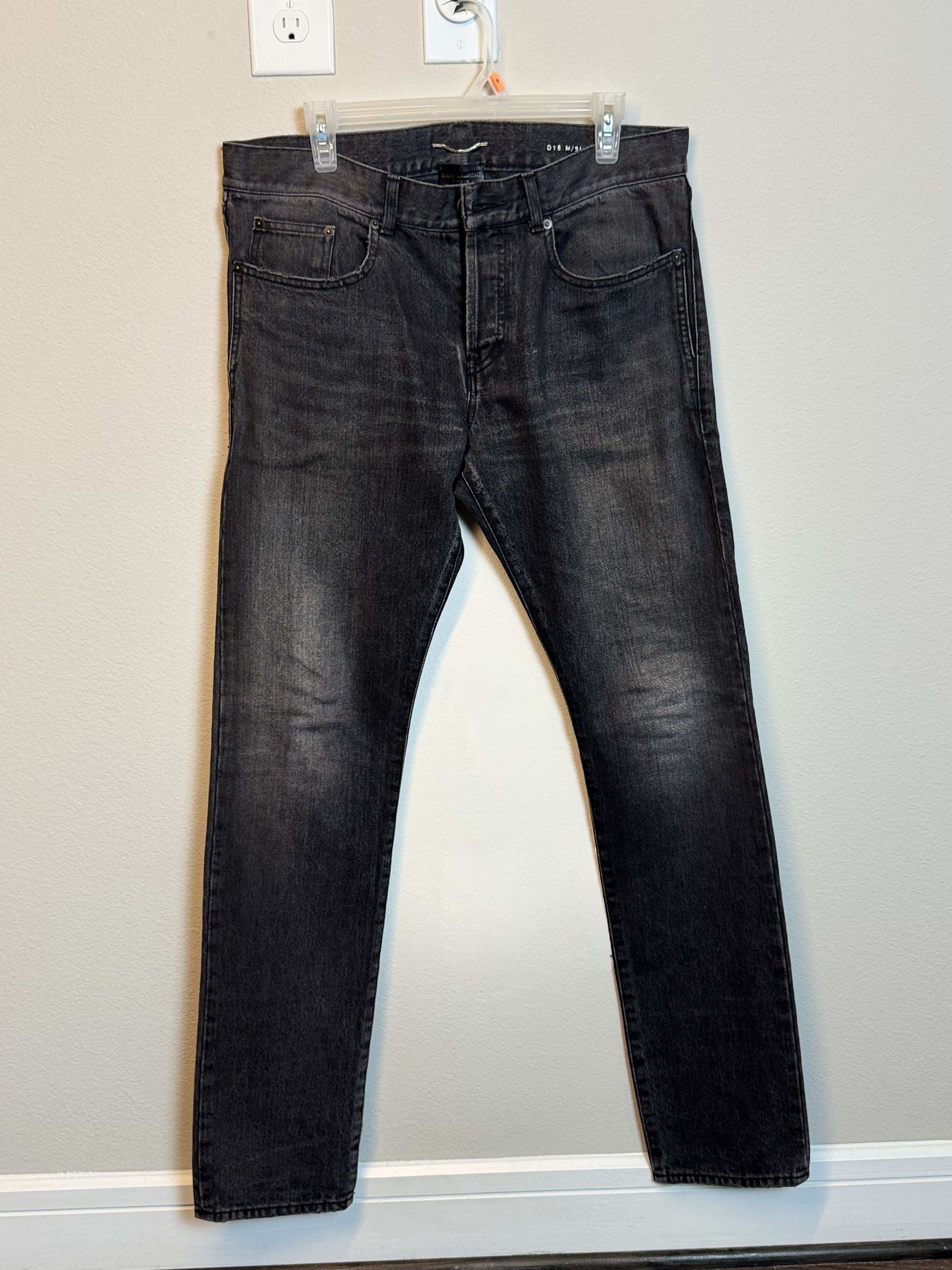 Saint Laurent Paris Saint Laurent Stone Gray Weathered Jeans Size US 32 / EU 48 - 2 Thumbnail
