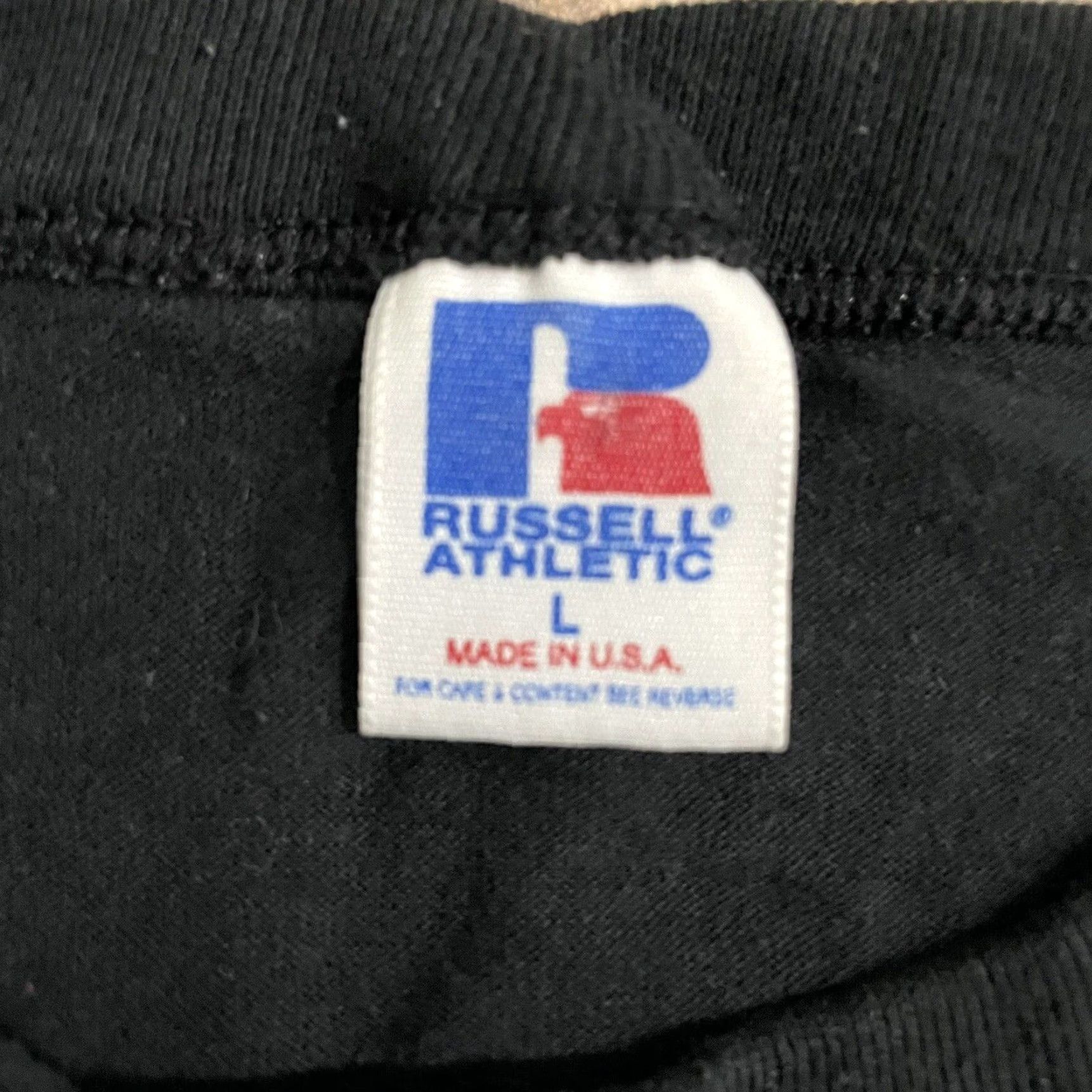 Vintage VINTAGE Russel Athletic Miami Marlins Graphic Tee Black Adult Large USA Mens Size US L / EU 52-54 / 3 - 4 Thumbnail