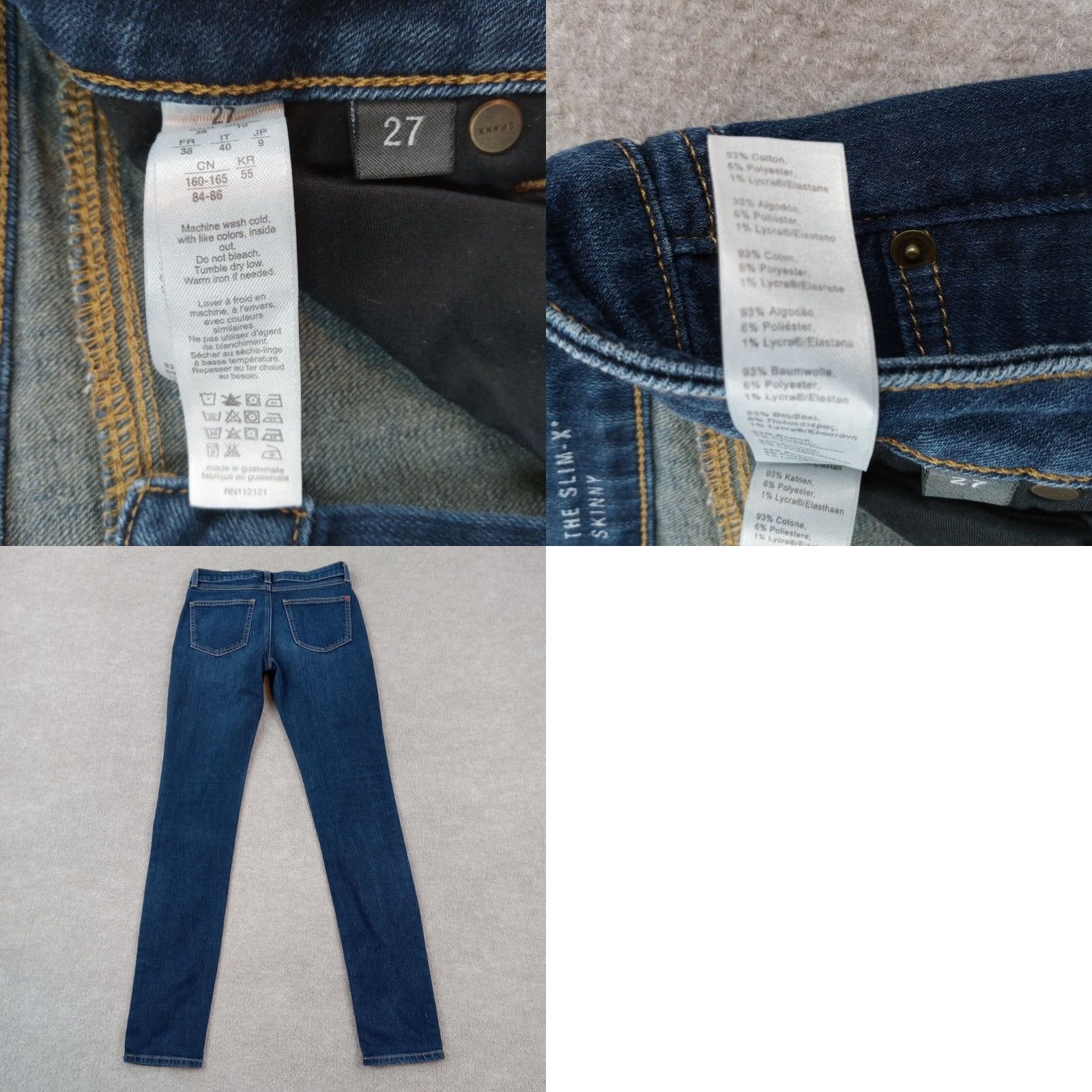 Spanx Spanx Jeans Womens 27 Blue Denim The Slim-X Skinny Casual Stretch Slim Jeans 27 Womens Blue Denim Spanx Size 27" / US 4 / IT 40 - 8 Thumbnail
