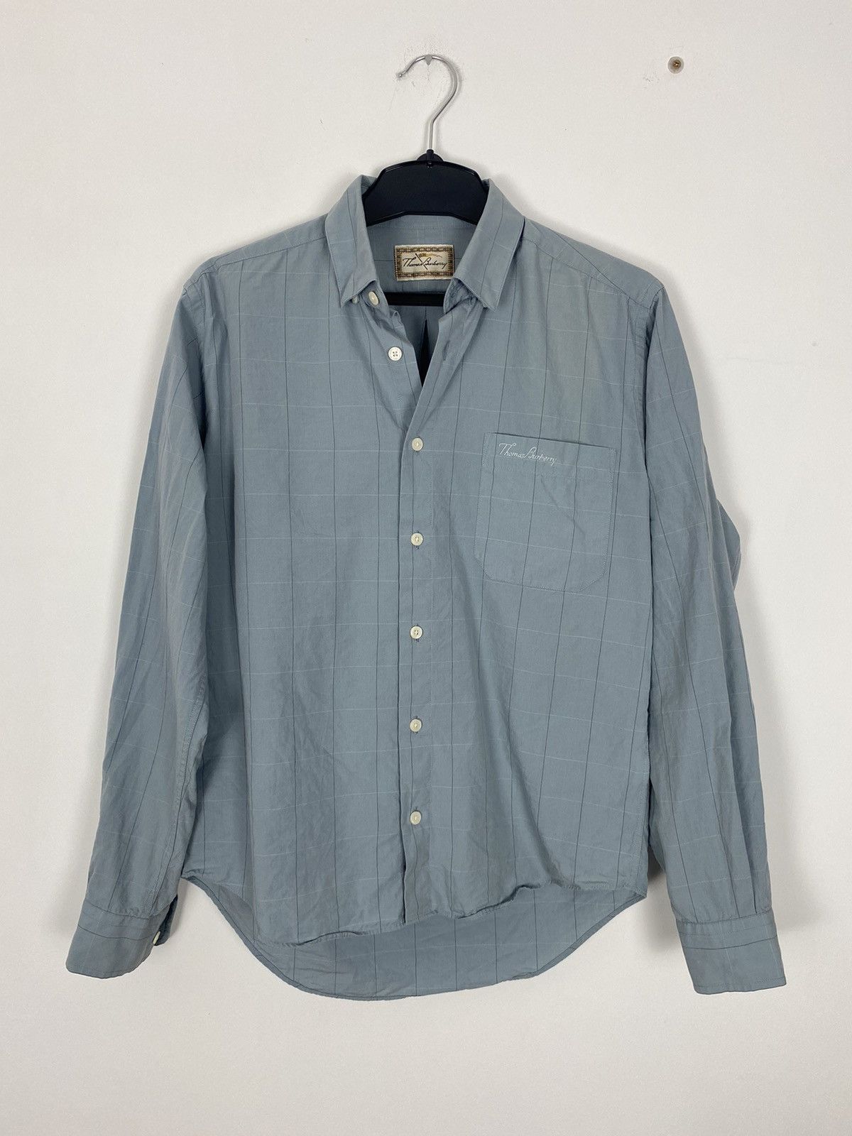 Burberry × Vintage Thomas Burberry Vintage Check Long Sleeved Button up Pocket Size US S / EU 44-46 / 1 - 4 Thumbnail