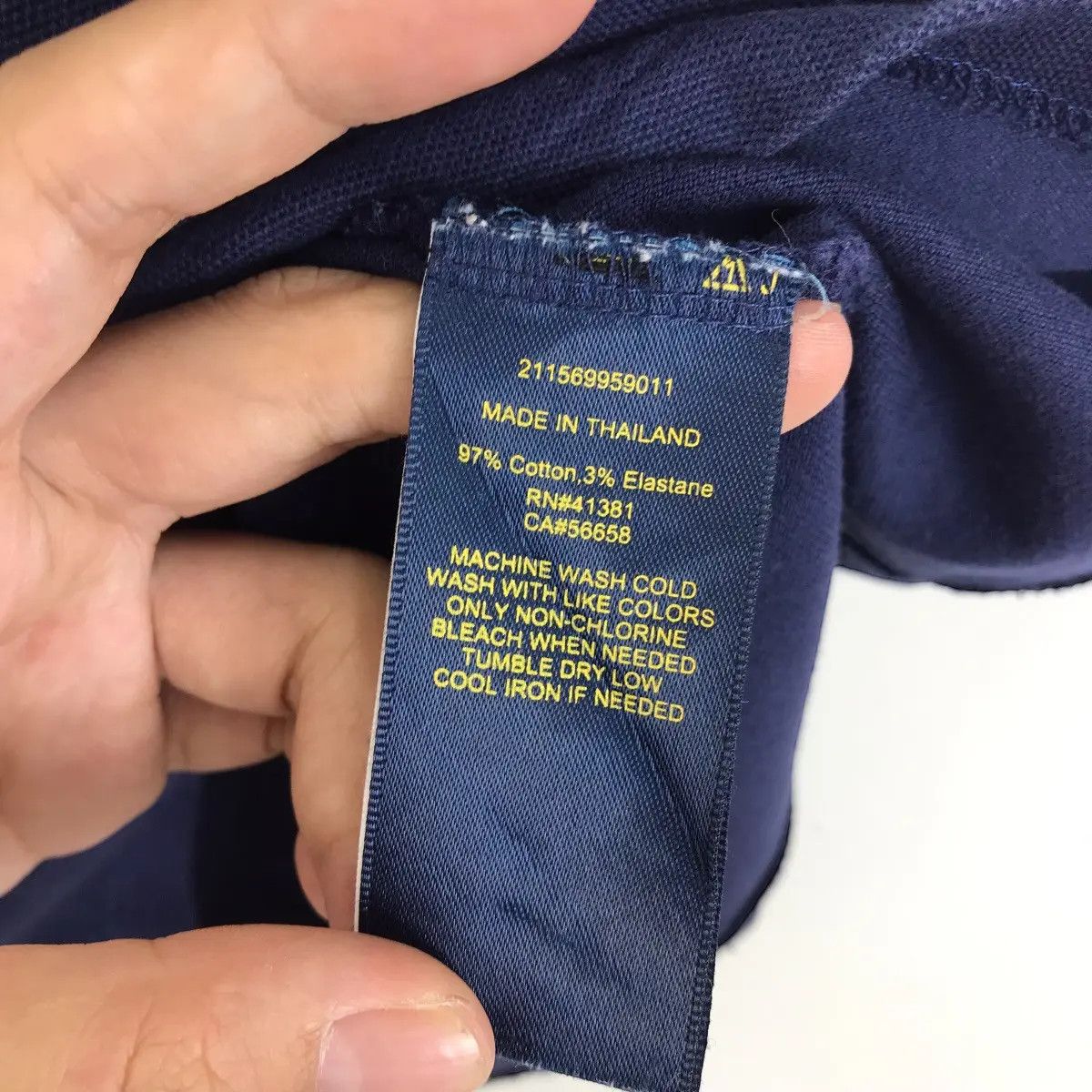 Polo Ralph Lauren Vtg POLO RALPH LAUREN Small Pony Blue Polo Tee Shirt Cotton Size L / US 10 / IT 46 - 5 Thumbnail