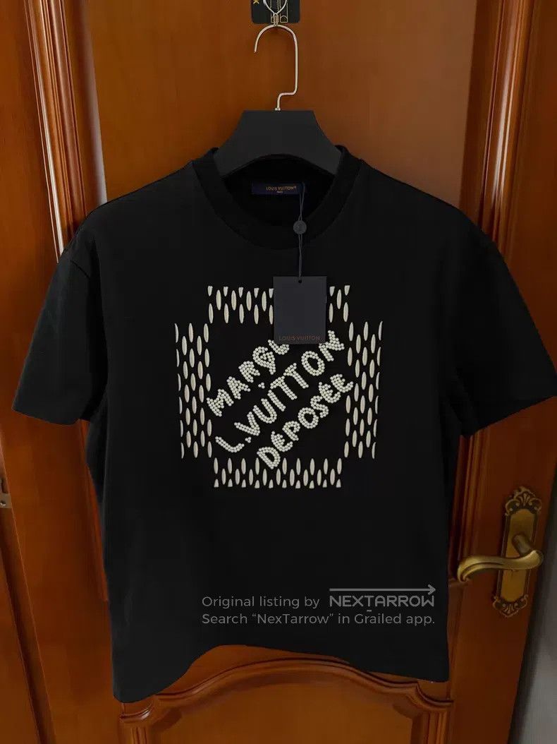 Louis Vuitton Louis Vuitton Fei Dong Co-branded Beaded Letter Short Slee Size US M / EU 48-50 / 2 - 1 Thumbnail