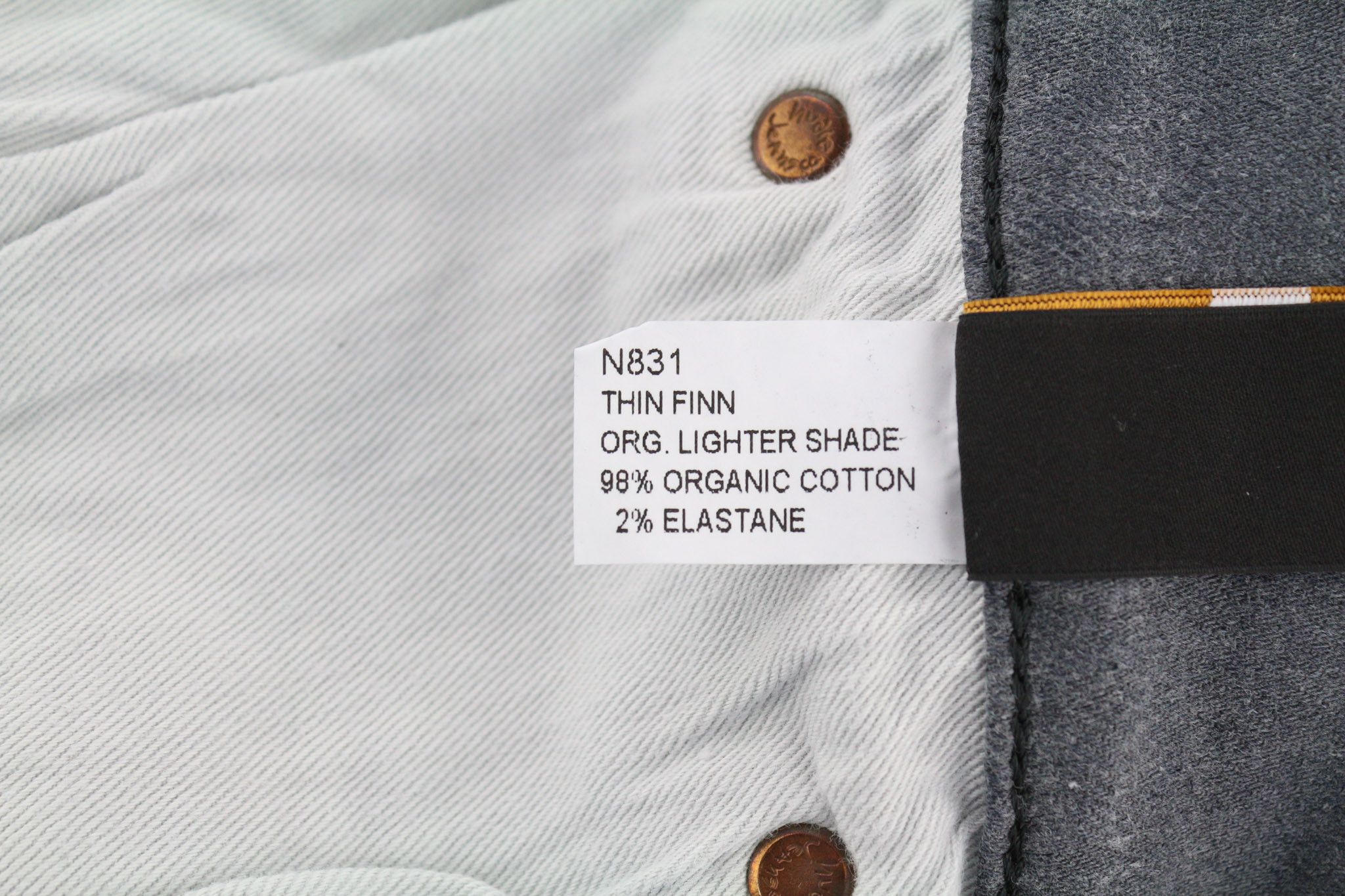 Nudie Jeans THIN FINN W31/L32 Slim Fit Grey Stretch Jeans 80641 Size US 31 - 8 Thumbnail
