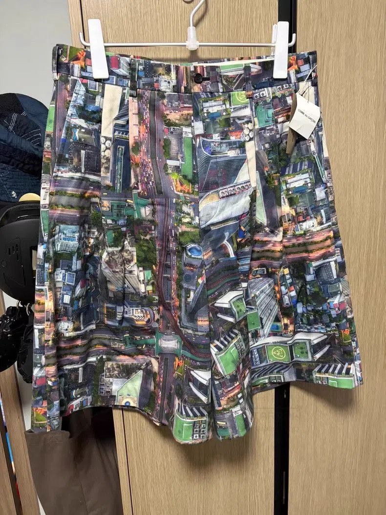 Comme des Garcons Homme Plus Multi-Color City Print Casual Shorts Size 36. Size US 36 / EU 52 - 2 Thumbnail