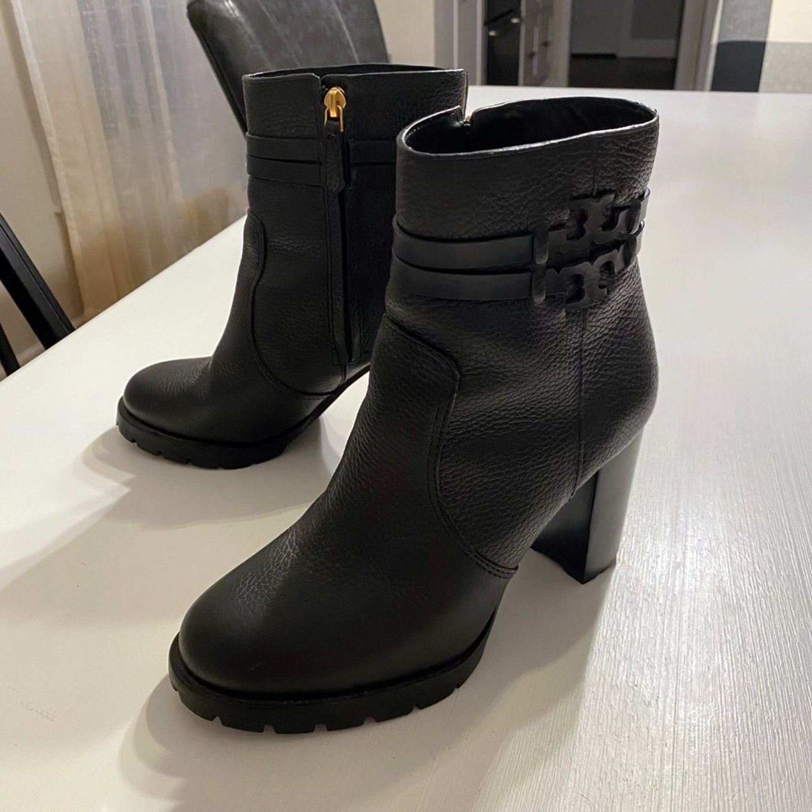 Tory Burch Women's Tory Burch Leigh Lug Sole Black Boots US Size 7 M Size US 7 / IT 37 - 2 Thumbnail