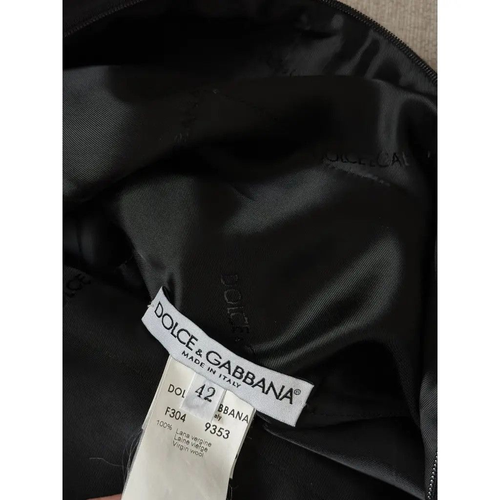 Dolce & Gabbana Dolce & Gabbana Vintage Black Wool Midi Dress Size IT 42 Size M / US 6-8 / IT 42-44 - 6 Thumbnail