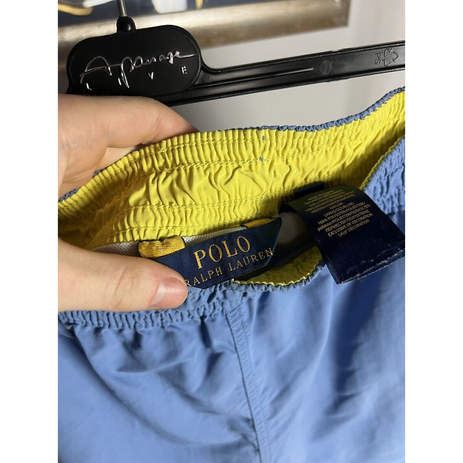 Polo Ralph Lauren Polo Ralph Lauren Men`s Blue Yellow Pool Shorts Size Size US 36 / EU 52 - 7 Thumbnail