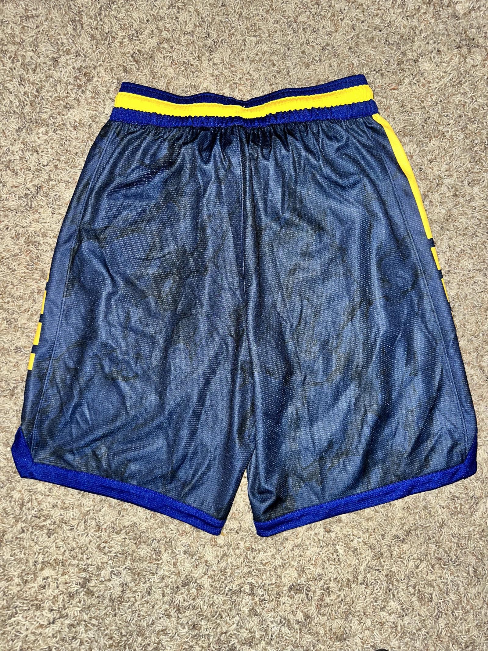 Nike Dri-FIT Marble Print Elite Basketball Mens Blue Shorts Sample