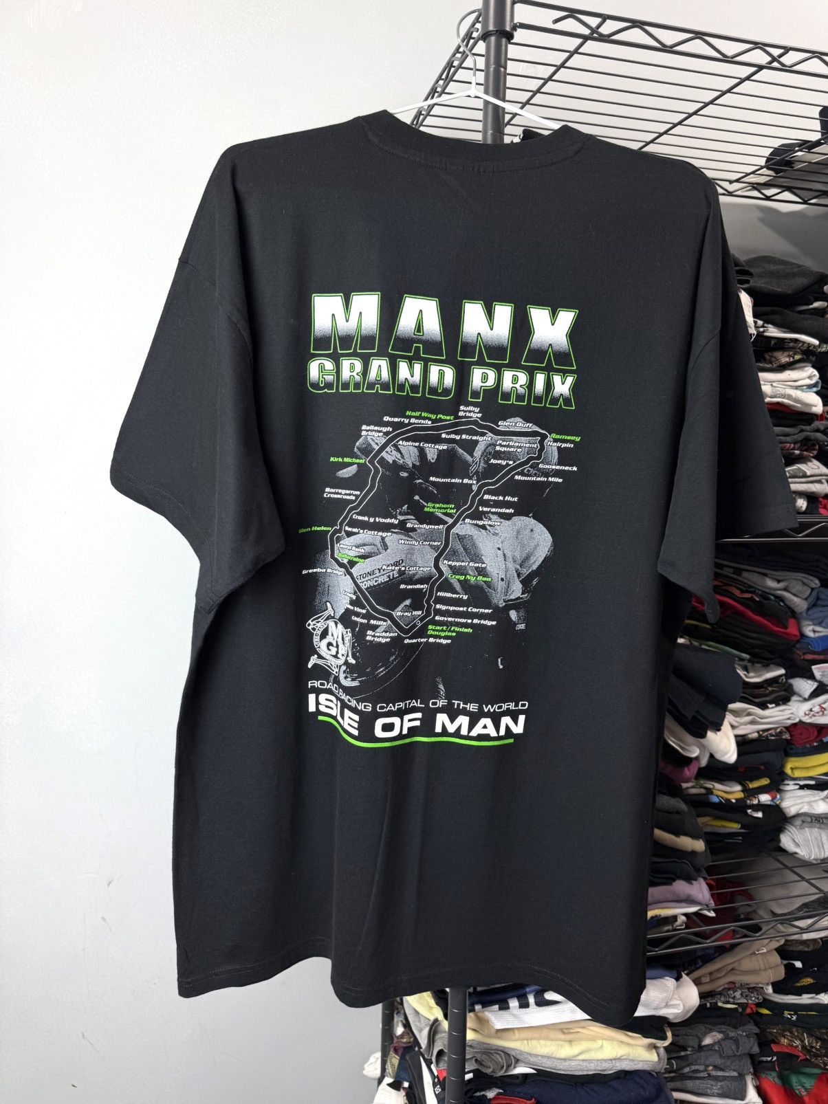 Vintage Vintage 2005 Kawasaki Ninja Racing T Shirt Manx Grand Prix Size US XL / EU 56 / 4 - 2 Thumbnail