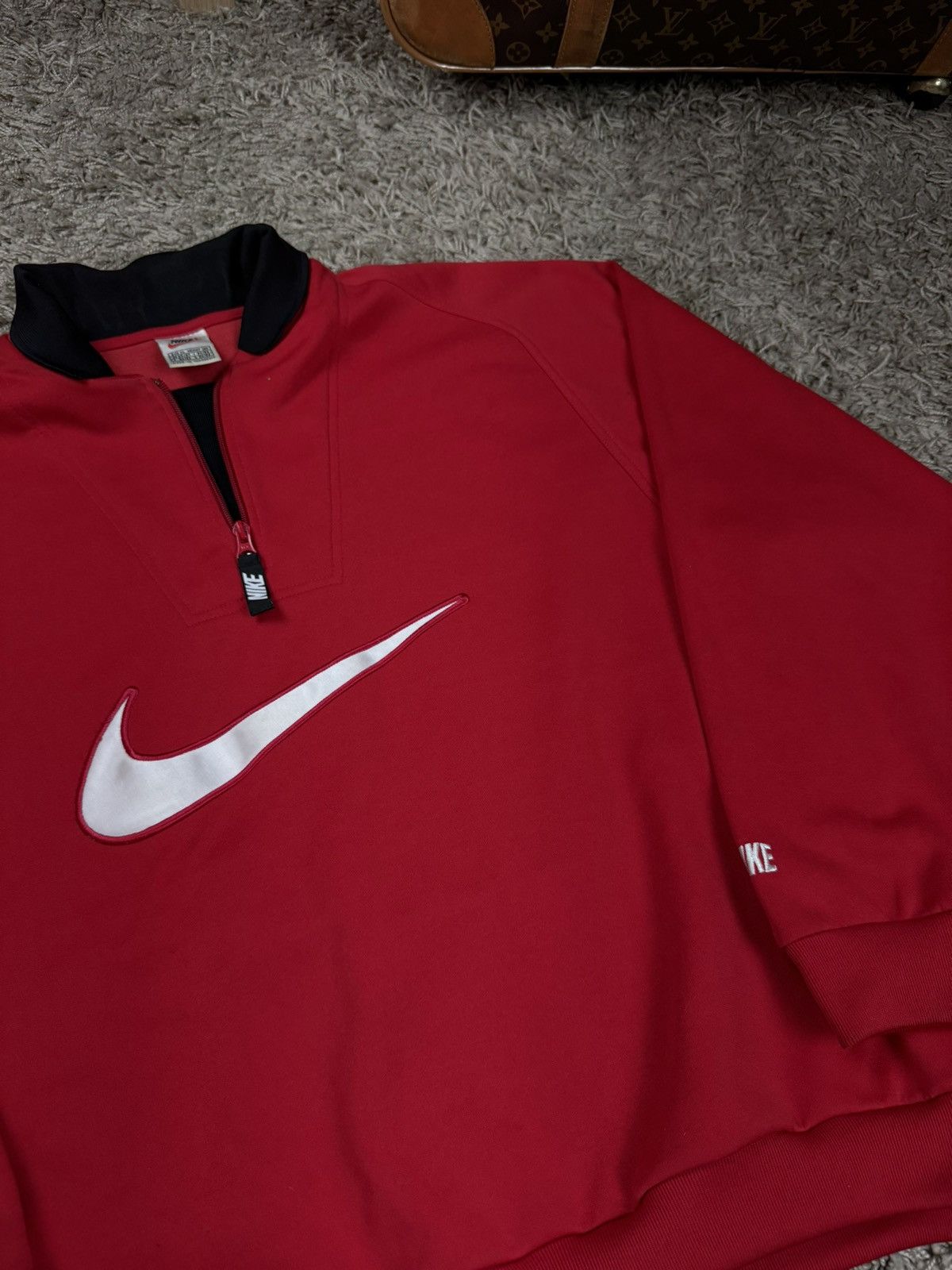 Nike × Vintage Vintage sweatshirt Nike Swoosh 90s original casual item Size US L / EU 52-54 / 3 - 2 Thumbnail