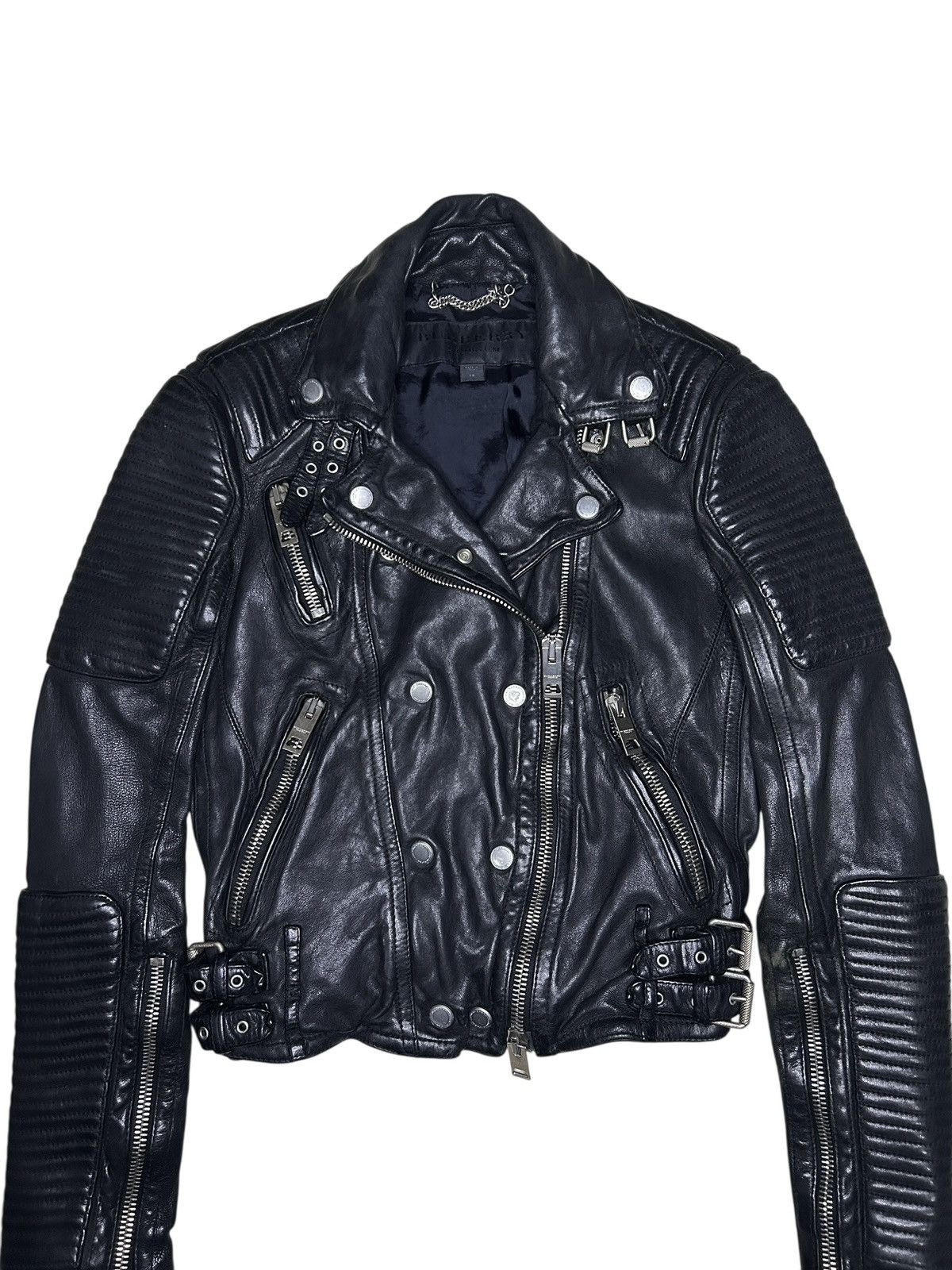 Burberry Prorsum S/S 11 Loseley Moto Jacket Size XS / US 0-2 / IT 36-38 - 4 Thumbnail