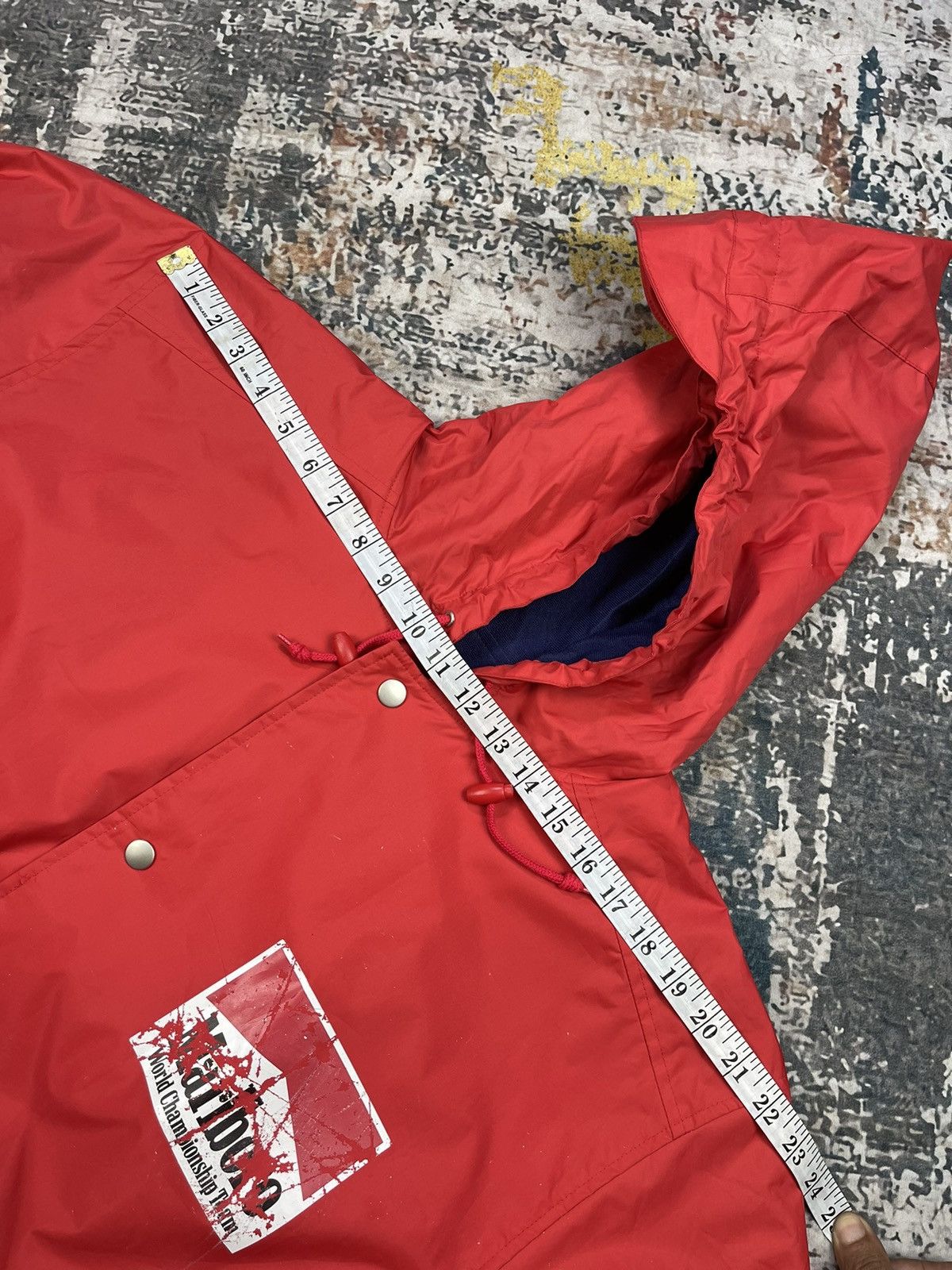 Marlboro Vintage Marlboro Warmer Fleece Lining Hooded Jacket Size US L / EU 52-54 / 3 - 12 Thumbnail