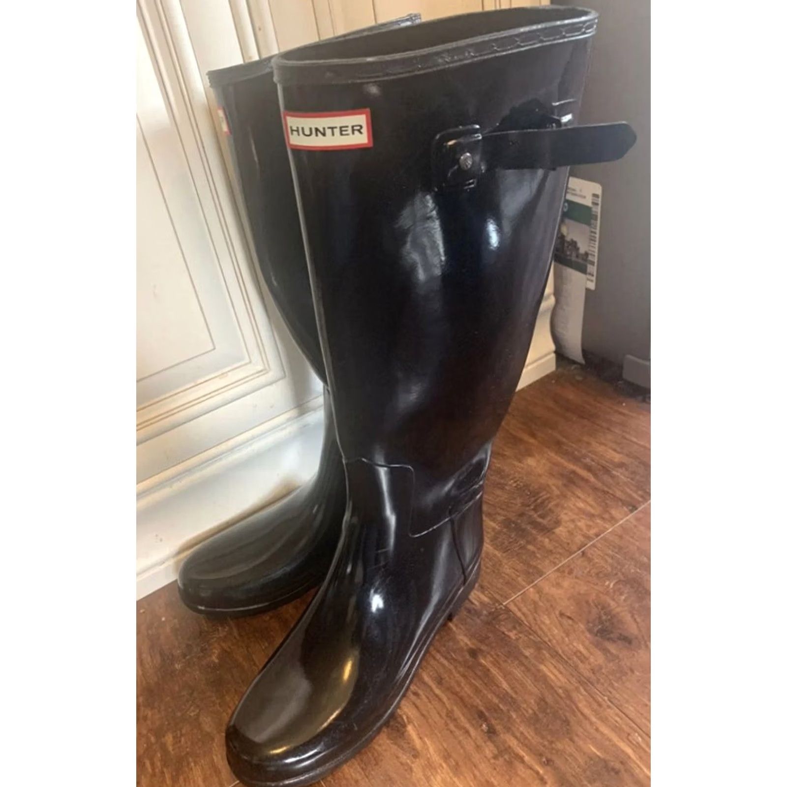 Hunter Hunter Women's Original Classic Tall Rain Boots Rubber Black Matte Sz 9 Size US 9 / IT 39 - 4 Thumbnail