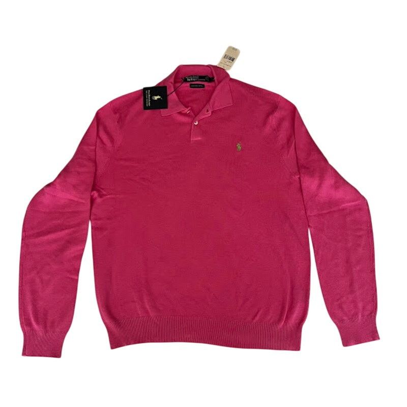 Ralph Lauren × Vintage Vintage NWT Polo Ralph Lauren Sweater Pink Pima Cotton Size US L / EU 52-54 / 3 - 1 Thumbnail
