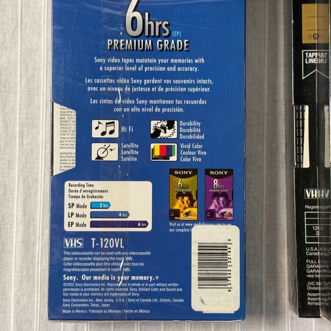 Designer Lot of 5 VTG VHS Cassette Tape JVC Sony TDK High Performance Size ONE SIZE - 6 Thumbnail