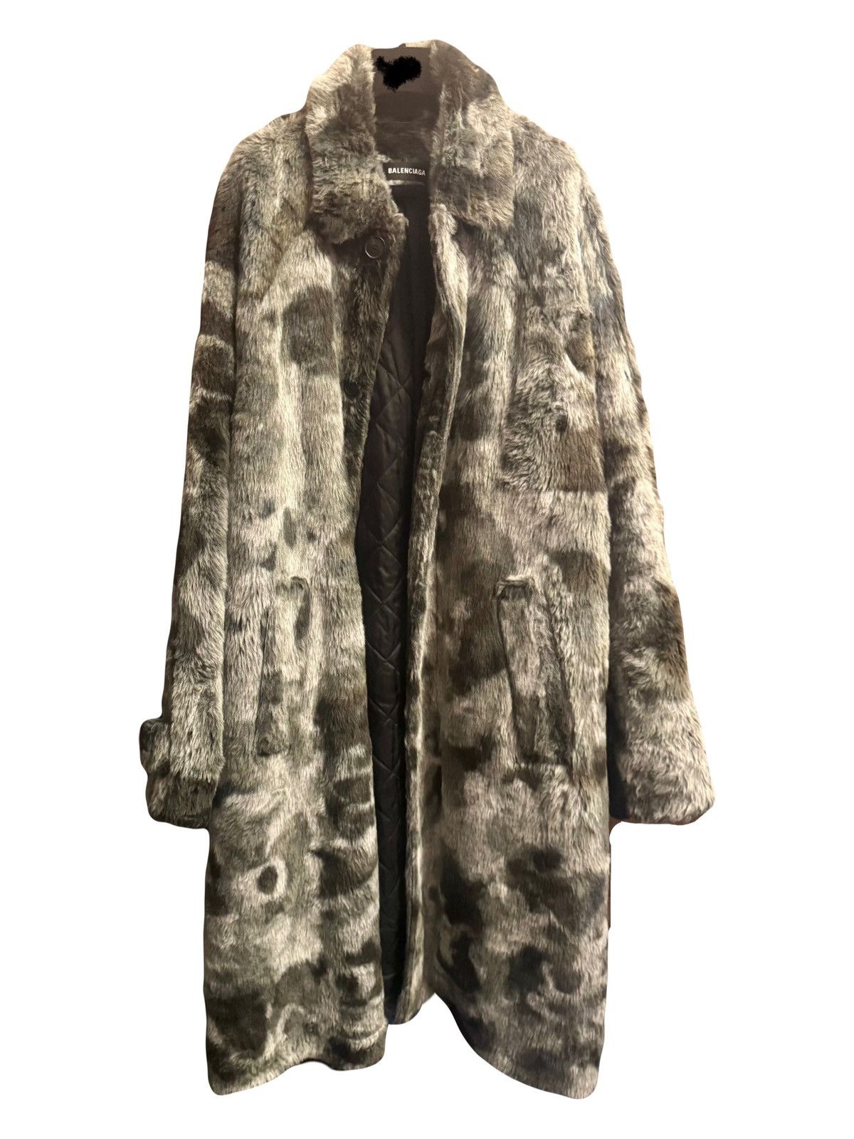 Balenciaga balenciaga faux fur printed runway coat men 46 oversized Size US S / EU 44-46 / 1 - 8 Thumbnail