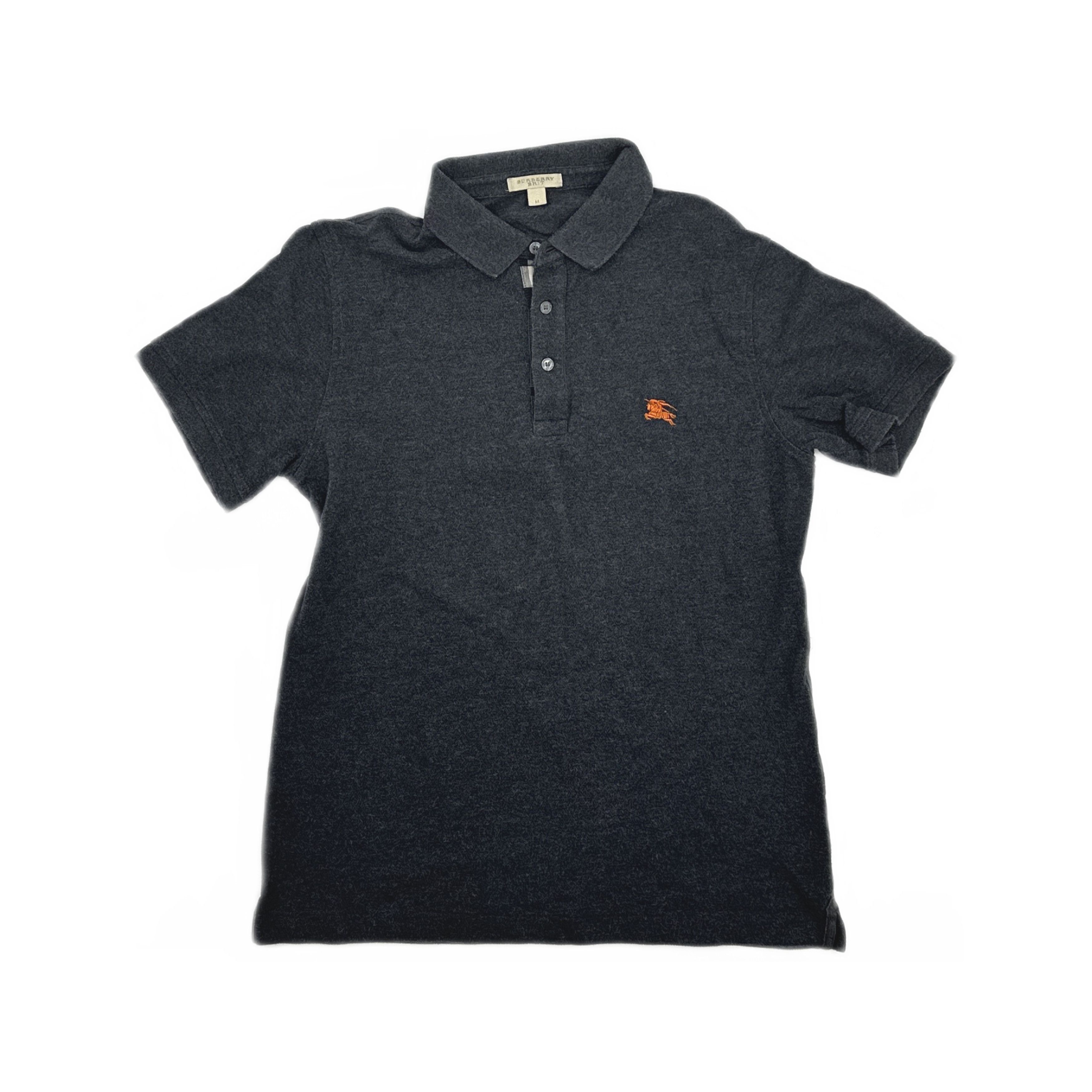 Burberry Burberry Brit Embroidered Logo Polo Dark Gray M Size US M / EU 48-50 / 2 - 1 Thumbnail