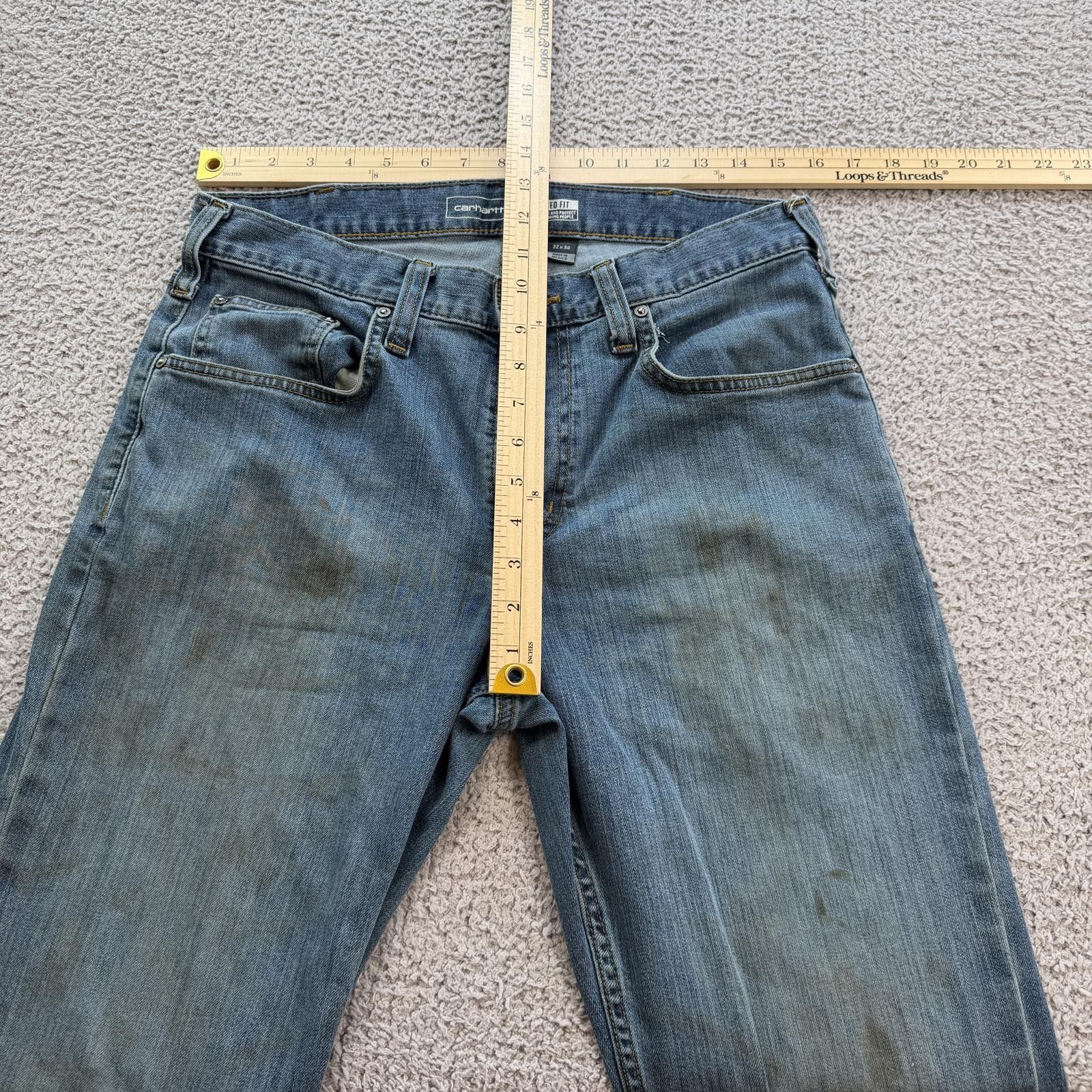 Carhartt Carhartt Men Relaxed Fit Jeans 32x30 Blue Denim Straight Leg Size US 32 / EU 48 - 3 Thumbnail