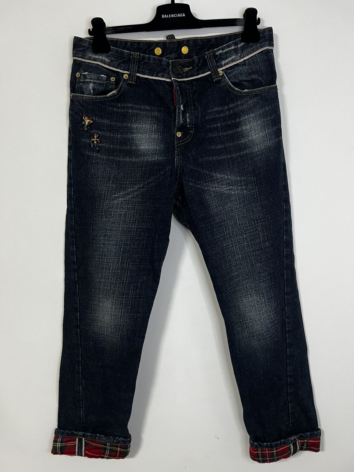 Dsquared2 Denim jeans dsquared2 L rare tartan Size 32" / US 10 / IT 46 - 1 Thumbnail
