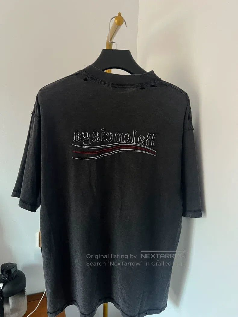 Balenciaga Balenciaga Reversed Logo Coke Embroidered Short Sleeve L S Size US L / EU 52-54 / 3 - 2 Thumbnail