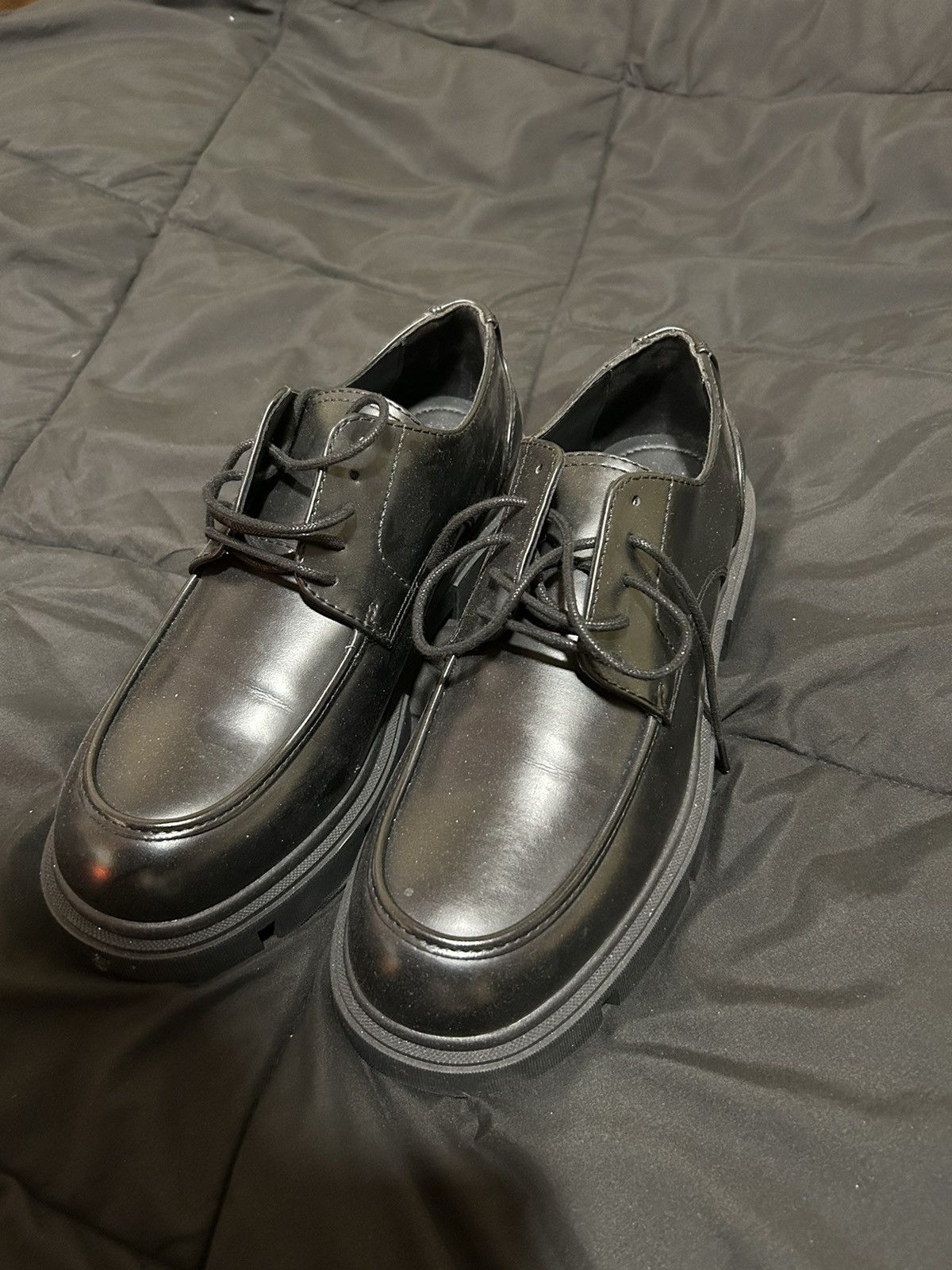 Zara Zara black leather boots Size US 12 / EU 45 - 2 Thumbnail