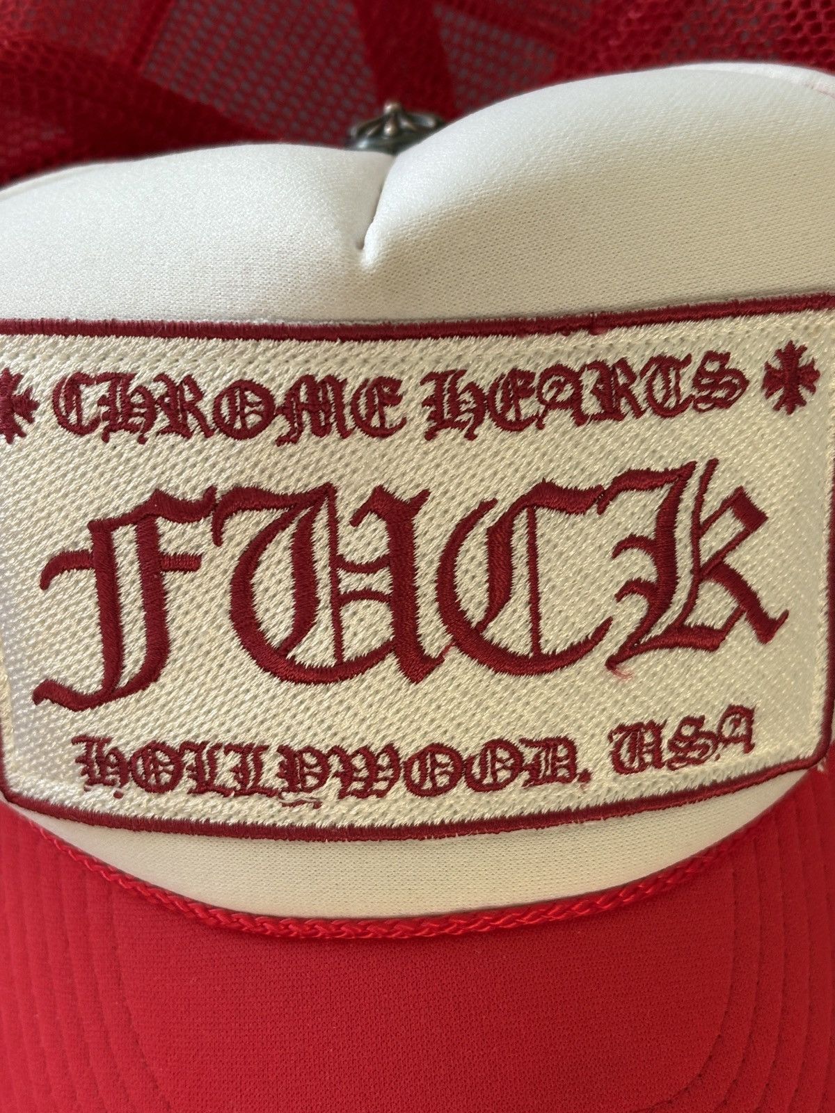 Chrome Hearts Chrome hearts red trucker cap Fuck Size ONE SIZE - 2 Thumbnail