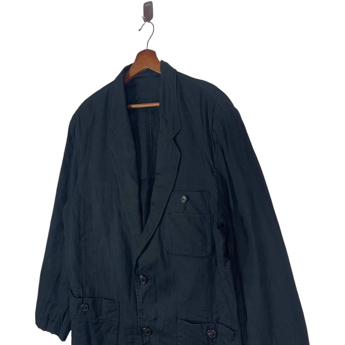 Issey Miyake VINTAGE DESIGNER ISSEY MIYAKE BLACK COAT JACKET Size L / US 10 / IT 46 - 5 Thumbnail